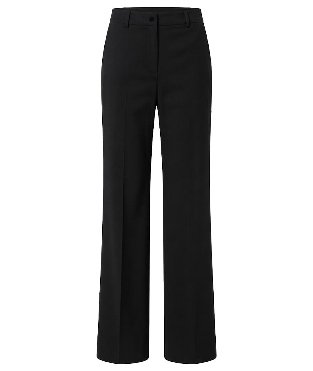 DOLCE&GABBANA Черные шерстяные прямые брюки, фото 1
