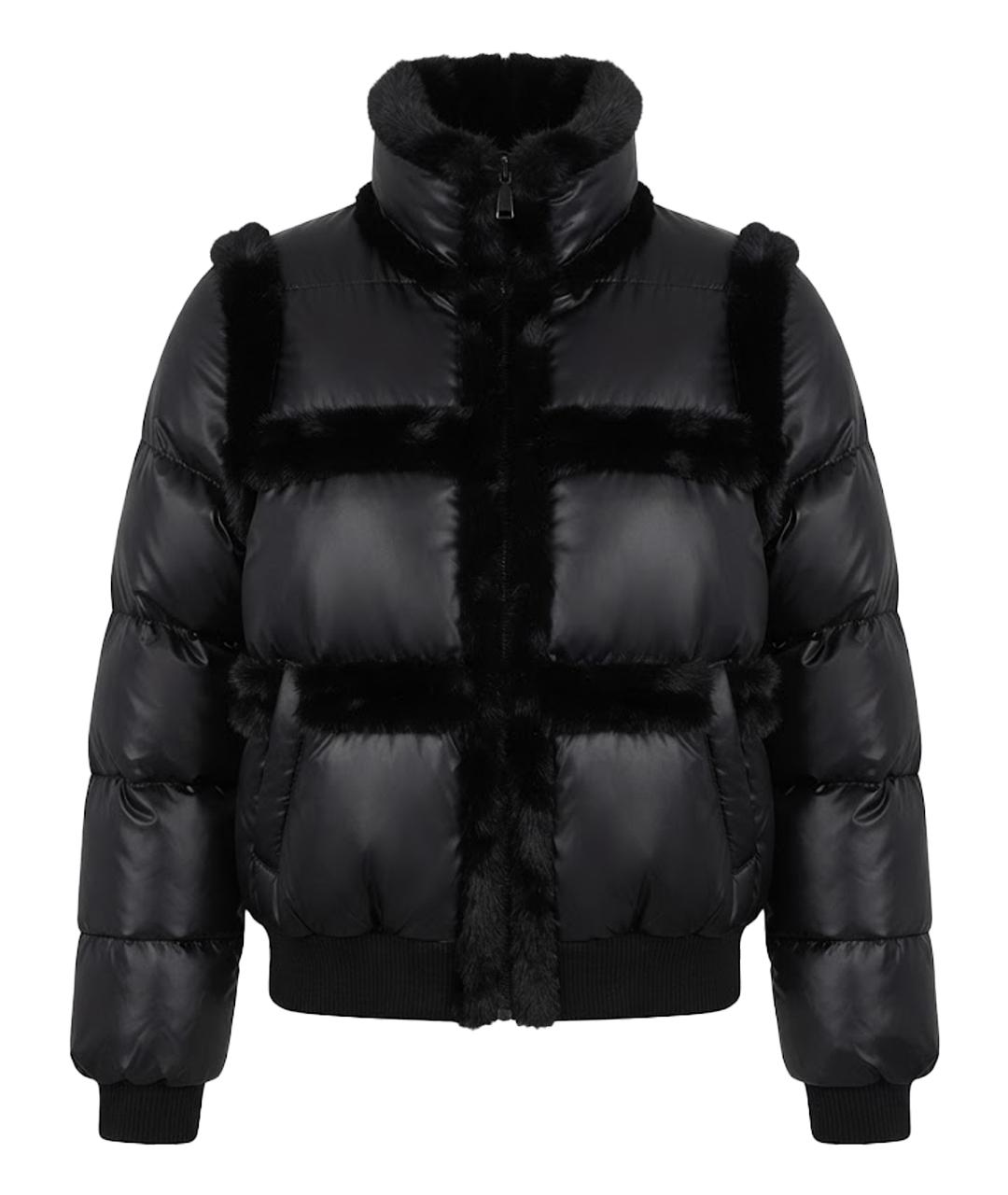 BLUMARINE Черная меховая куртка, фото 1