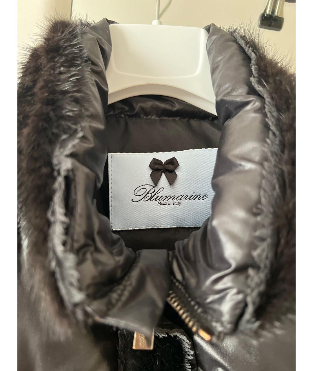 BLUMARINE Черная меховая куртка, фото 6