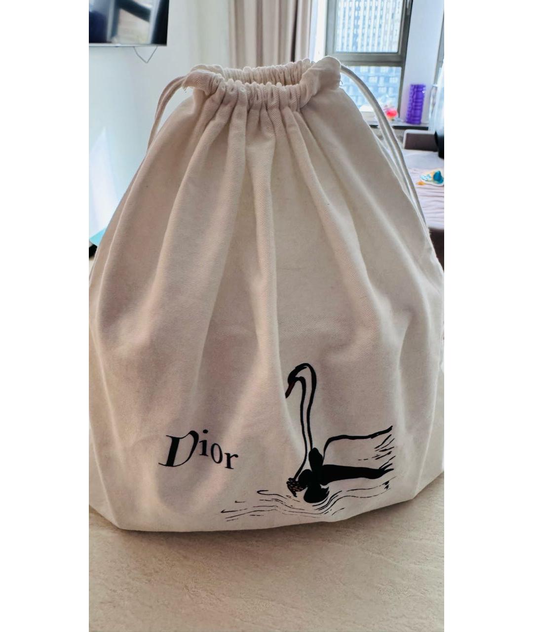 CHRISTIAN DIOR Белая кожаная сумка с короткими ручками, фото 4