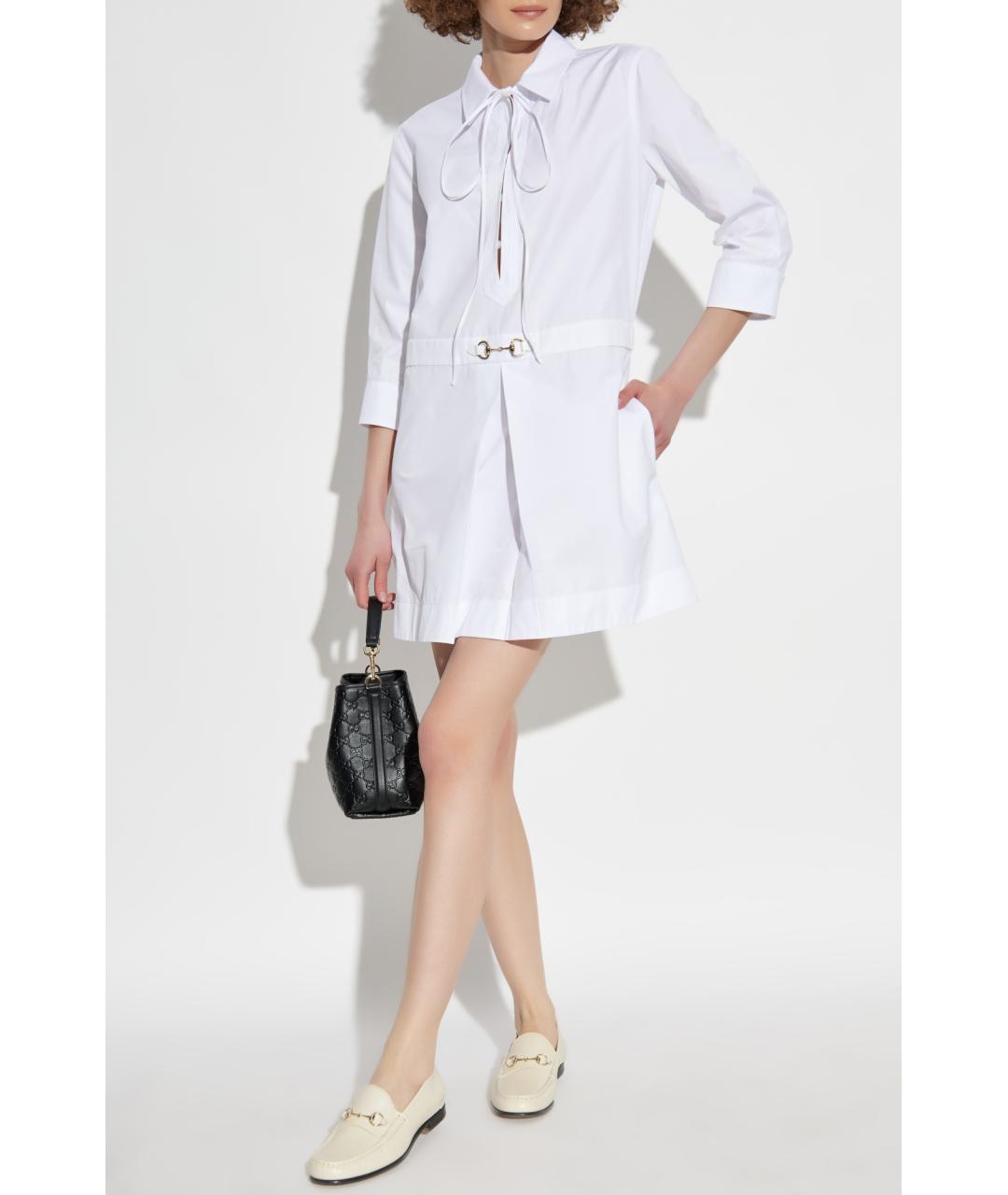 GUCCI Белое хлопковое повседневное платье, фото 5