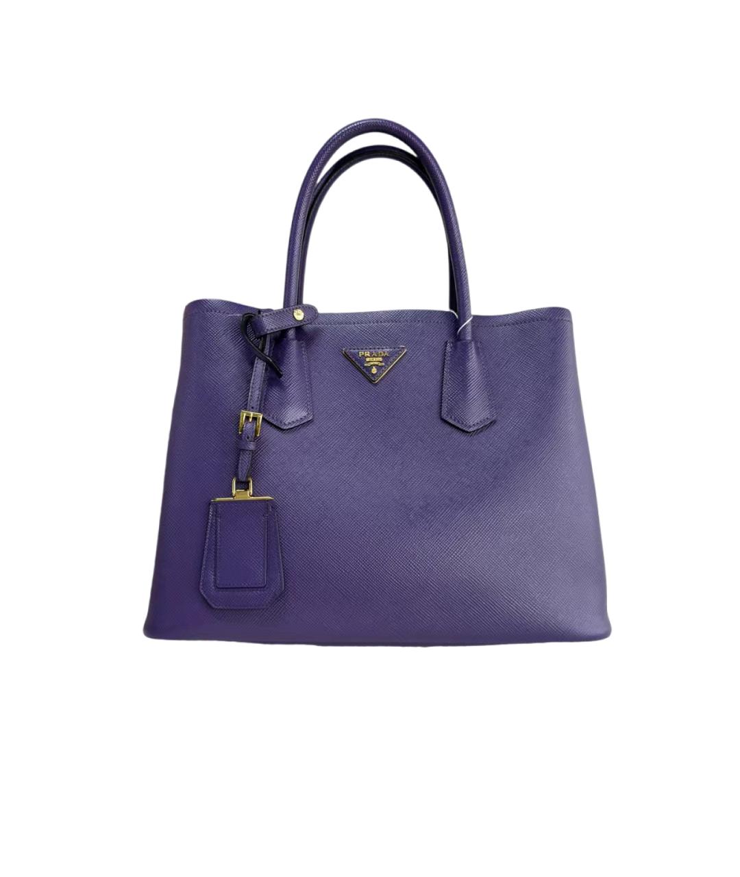 PRADA Фиолетовая кожаная сумка тоут, фото 8