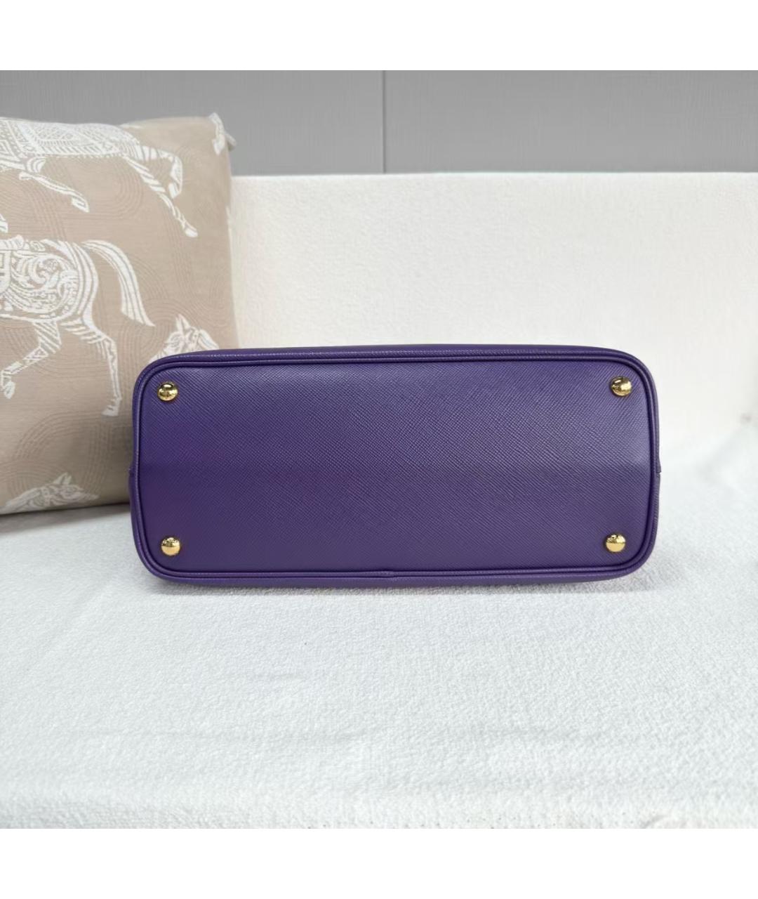 PRADA Фиолетовая кожаная сумка тоут, фото 6