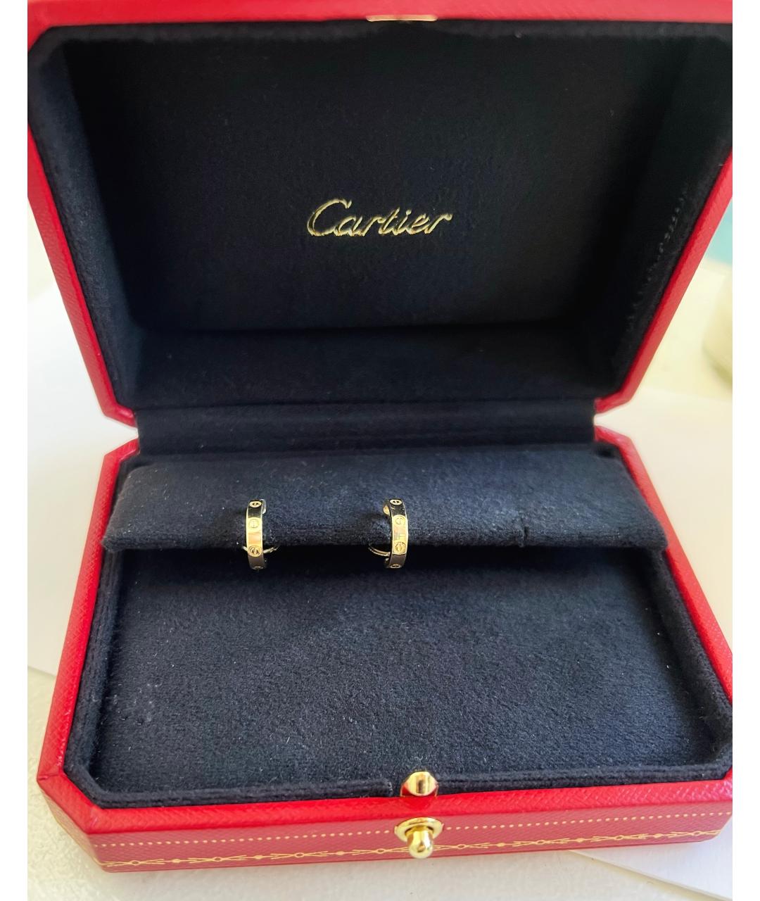 CARTIER Золотые серьги из желтого золота, фото 3