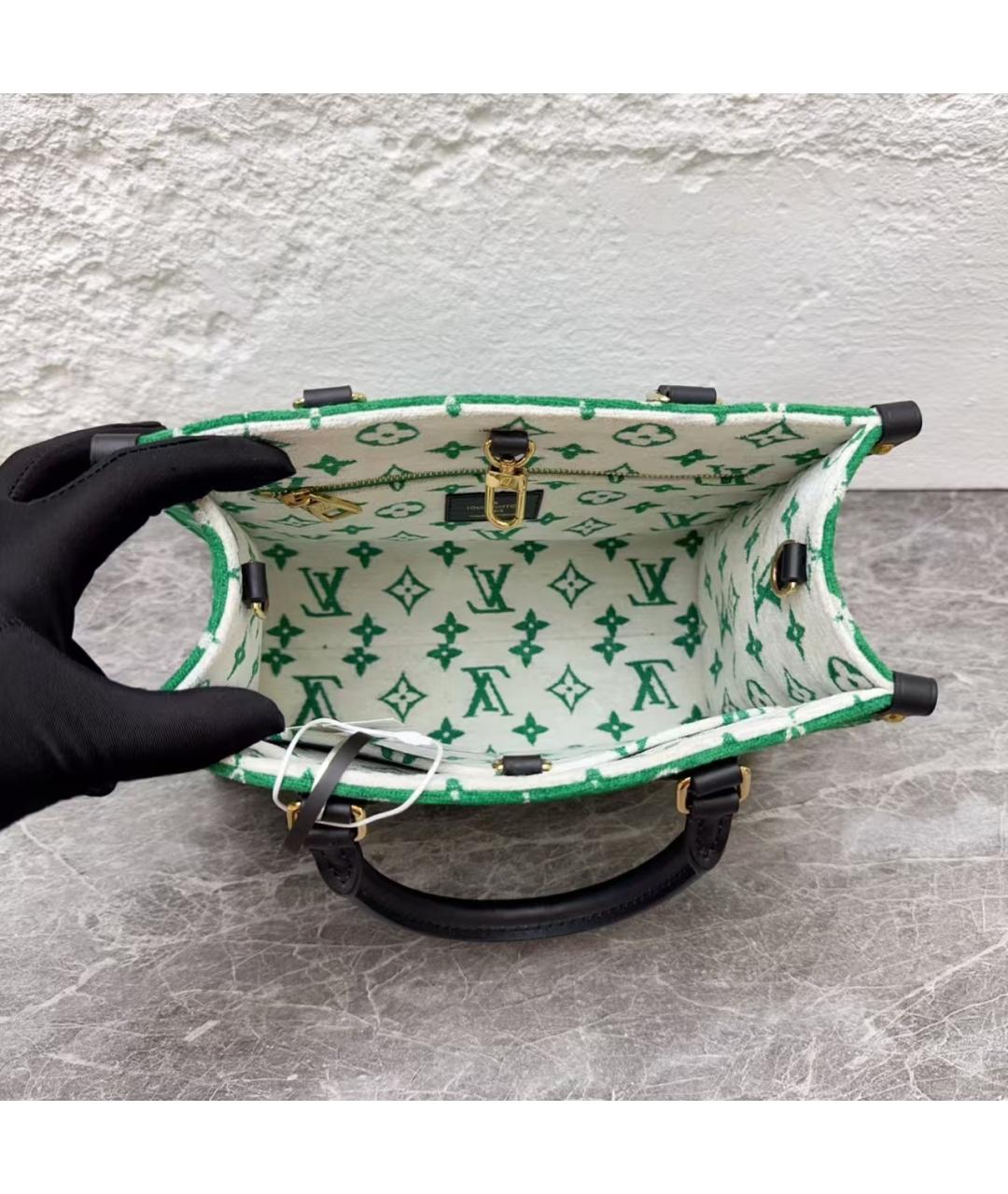 LOUIS VUITTON Зеленая сумка тоут, фото 5