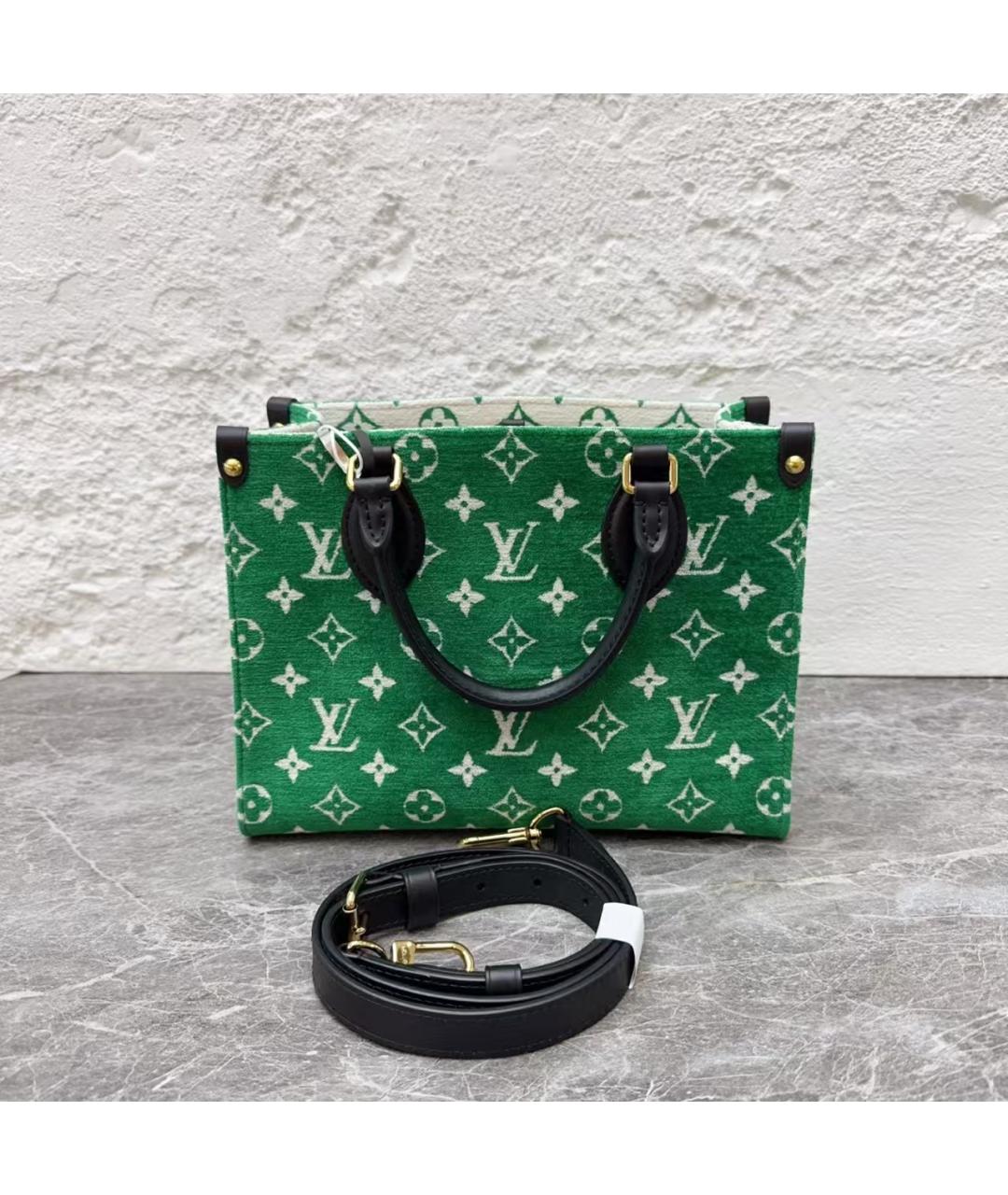 LOUIS VUITTON Зеленая сумка тоут, фото 2