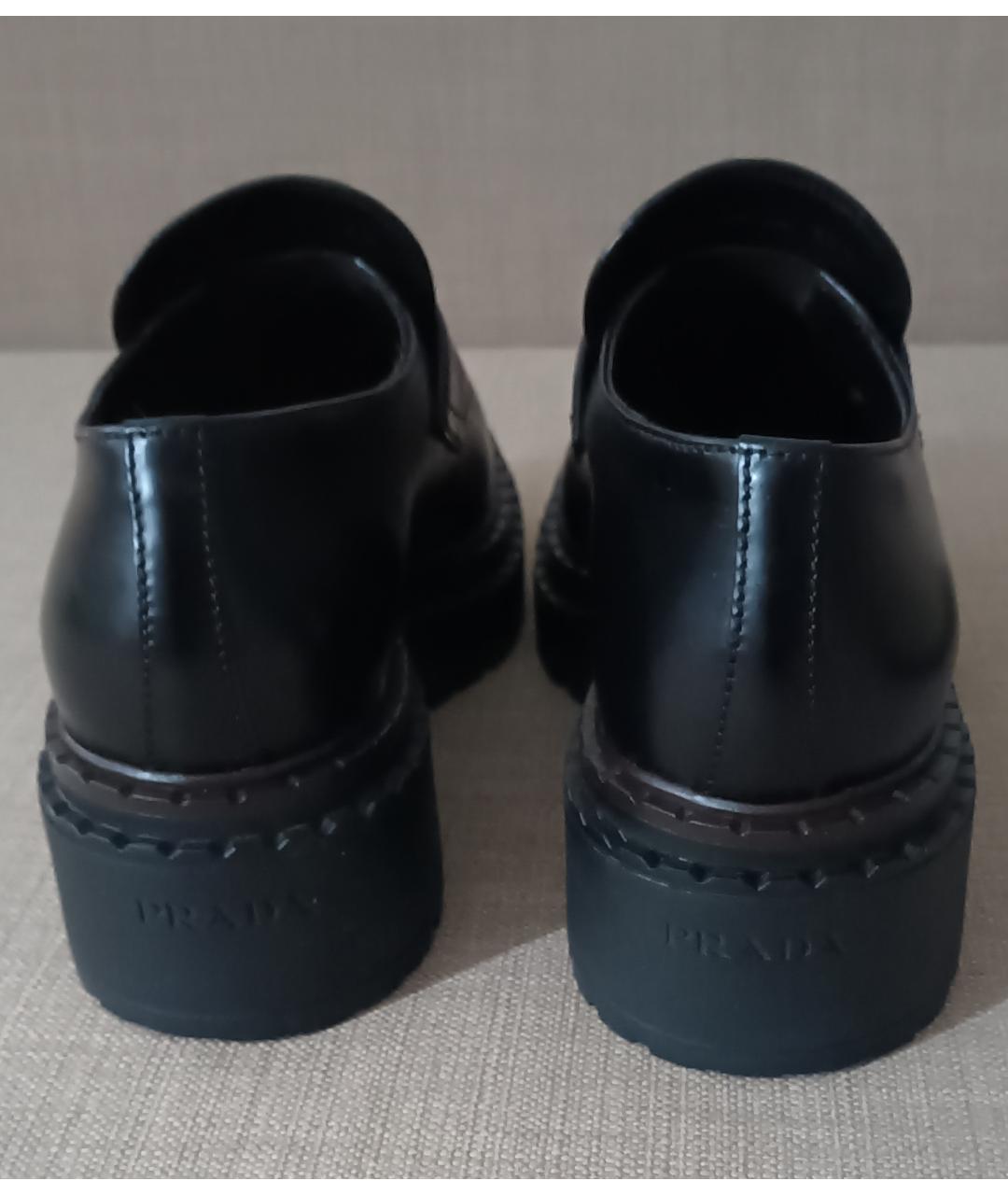 PRADA Черные кожаные лоферы, фото 8