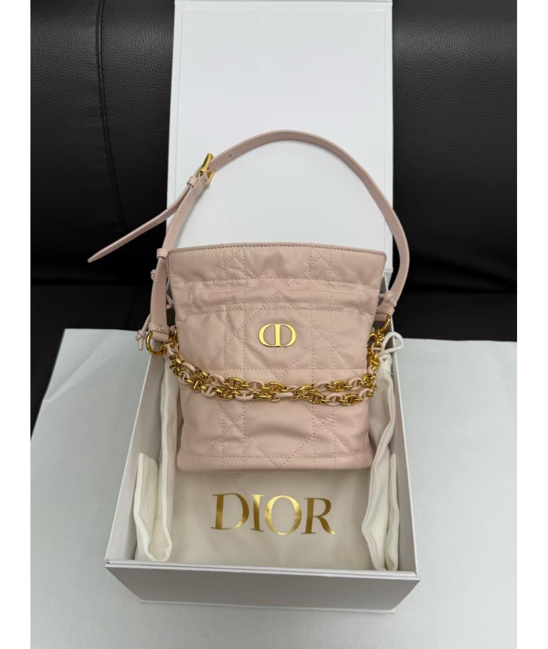 CHRISTIAN DIOR Розовая кожаная сумка через плечо, фото 2