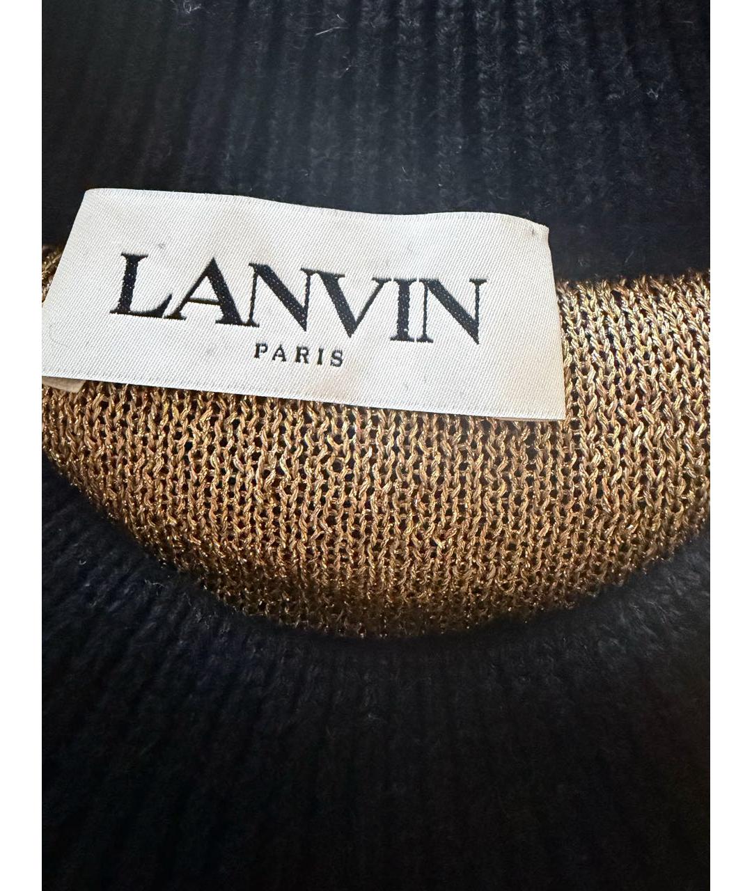 LANVIN Черный кашемировый джемпер / свитер, фото 3