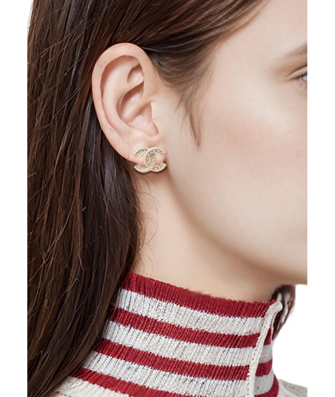 CHANEL Золотые серьги, фото 5