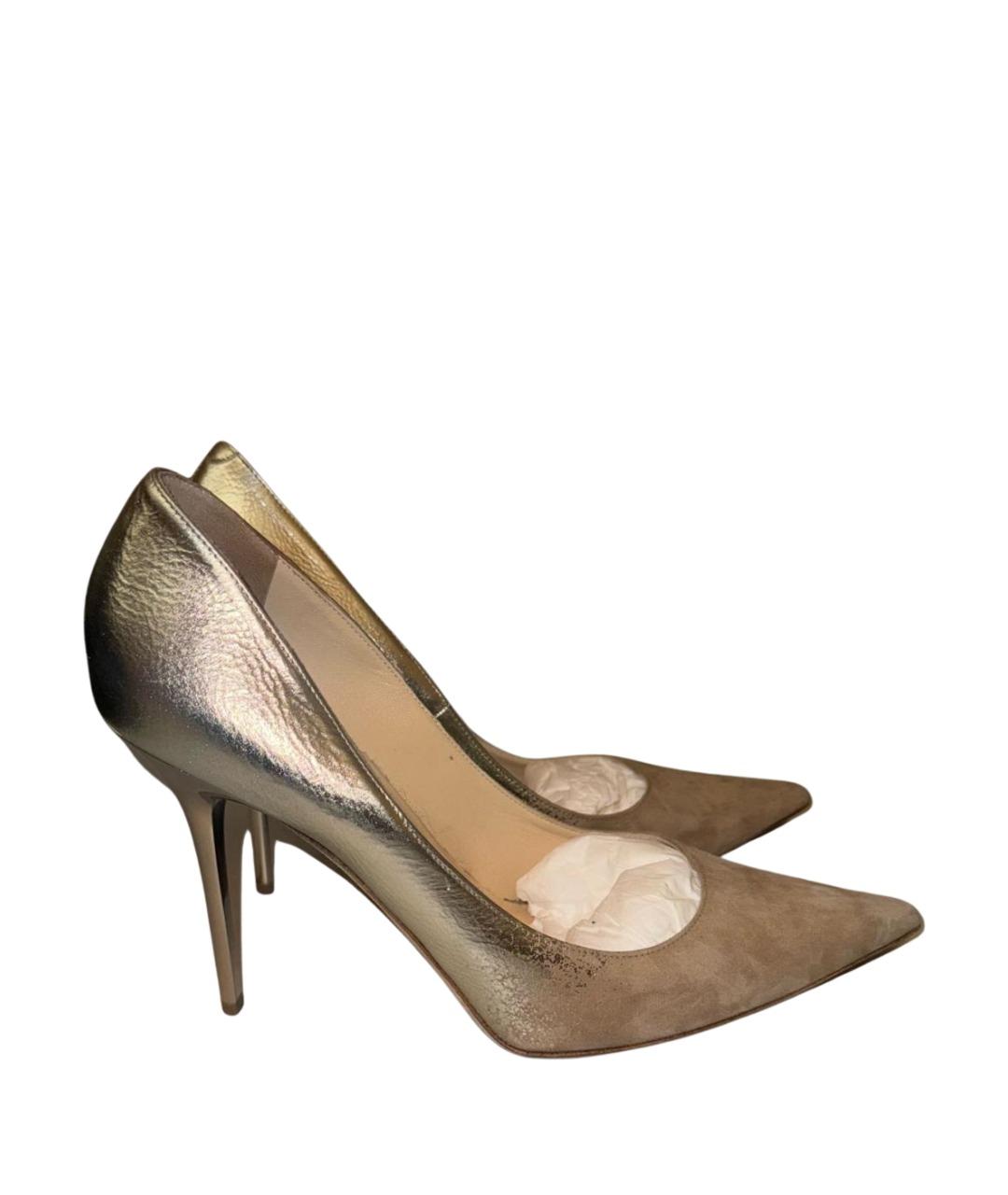 JIMMY CHOO Бежевые замшевые туфли, фото 1
