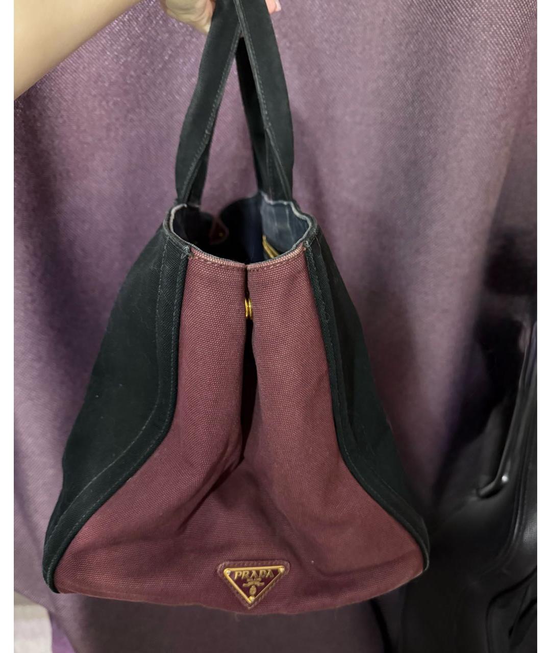PRADA Черная деним сумка тоут, фото 2