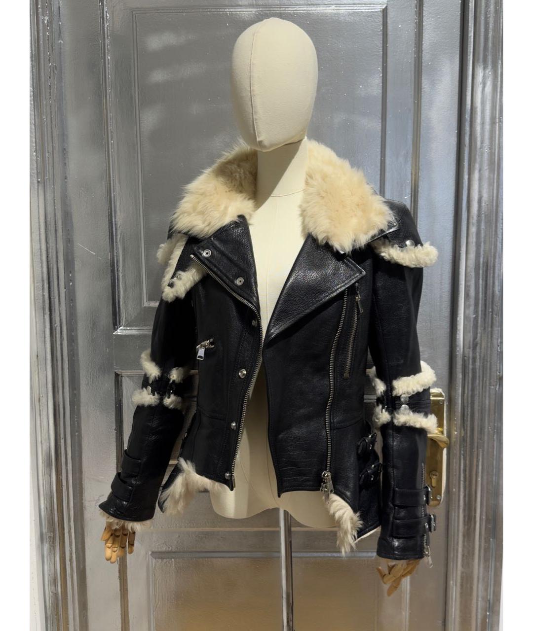 ALEXANDER MCQUEEN Черная меховая дубленка, фото 6