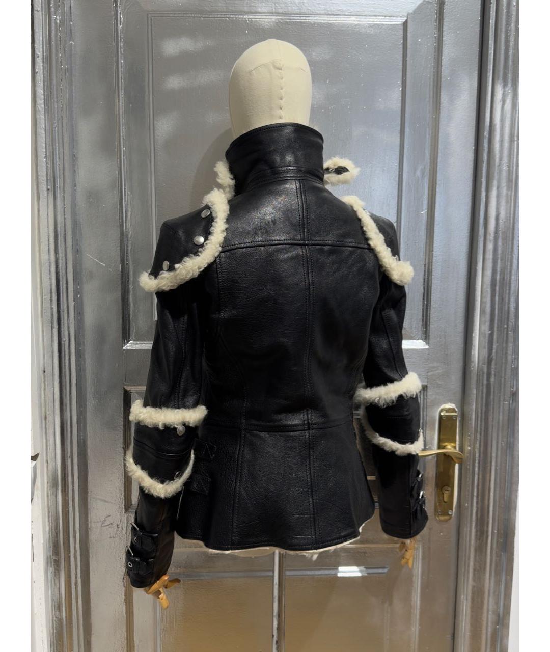 ALEXANDER MCQUEEN Черная меховая дубленка, фото 2