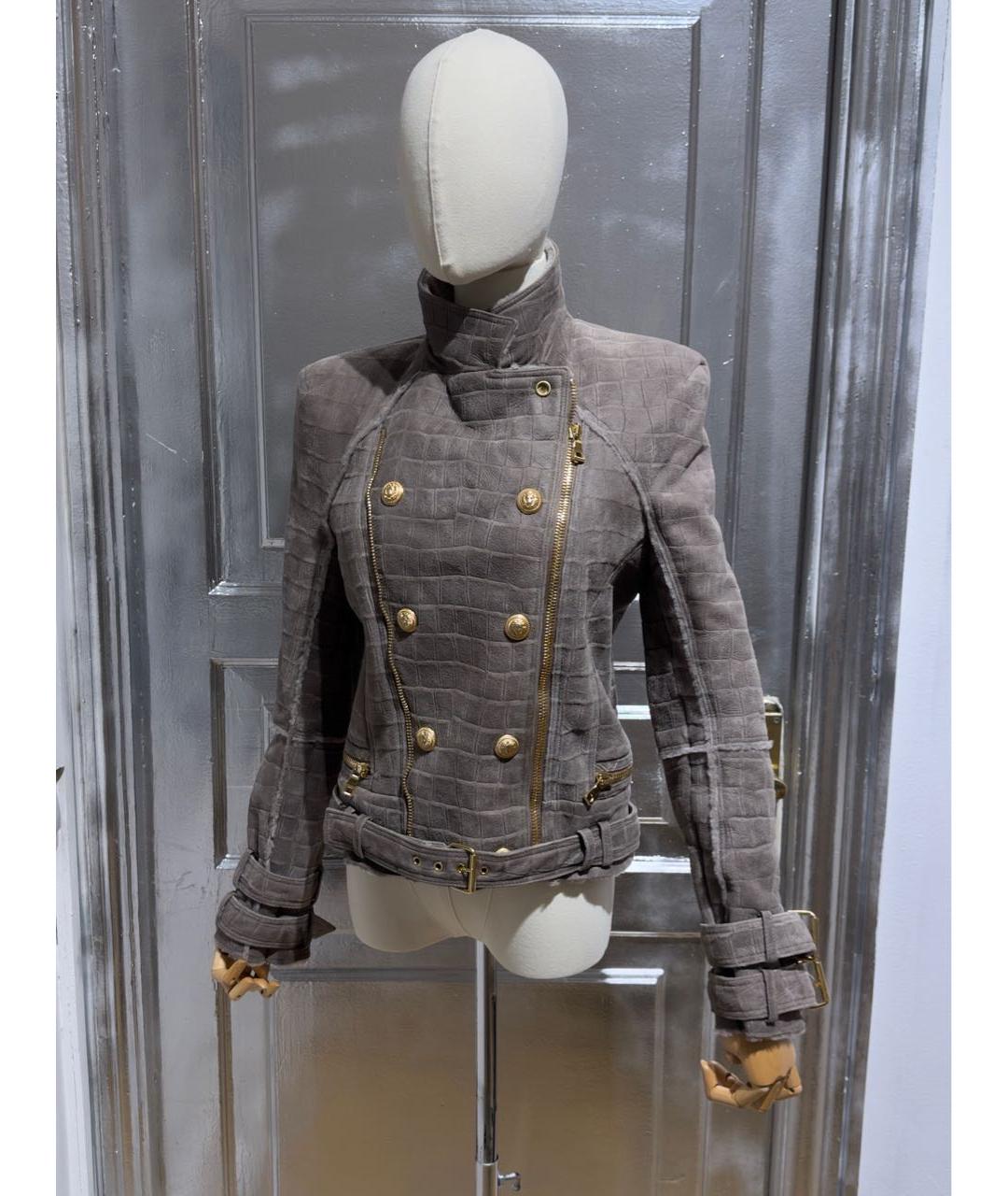 BALMAIN Бежевая меховая дубленка, фото 6