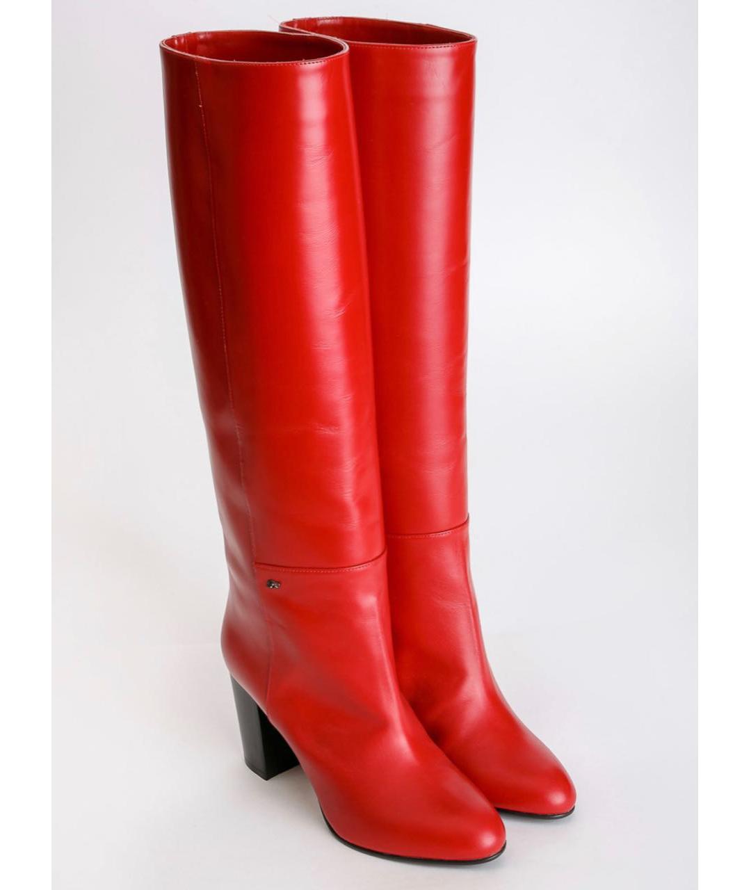 DSQUARED2 Красные кожаные сапоги, фото 2