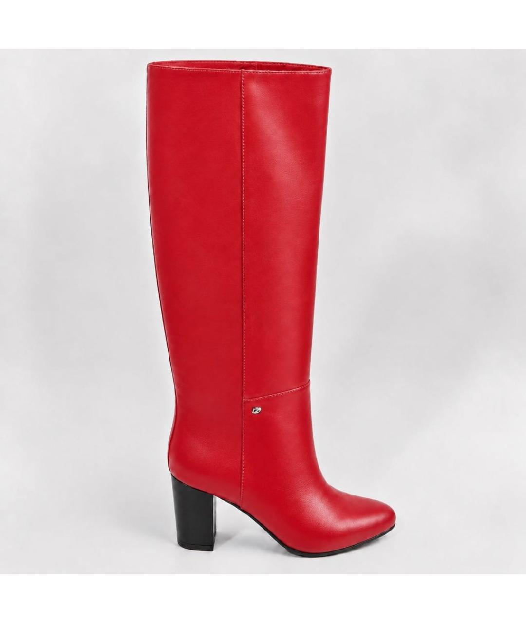 DSQUARED2 Красные кожаные сапоги, фото 9