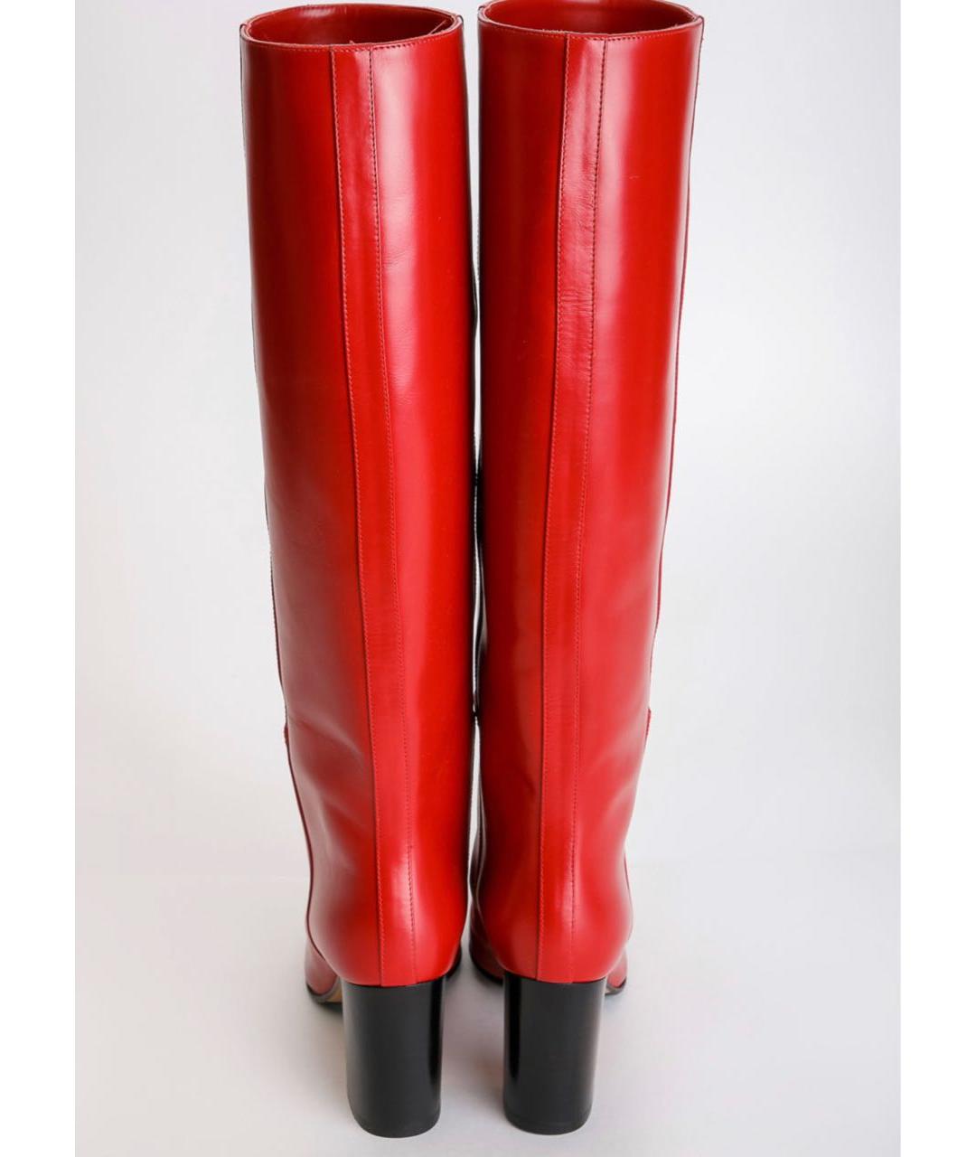 DSQUARED2 Красные кожаные сапоги, фото 3