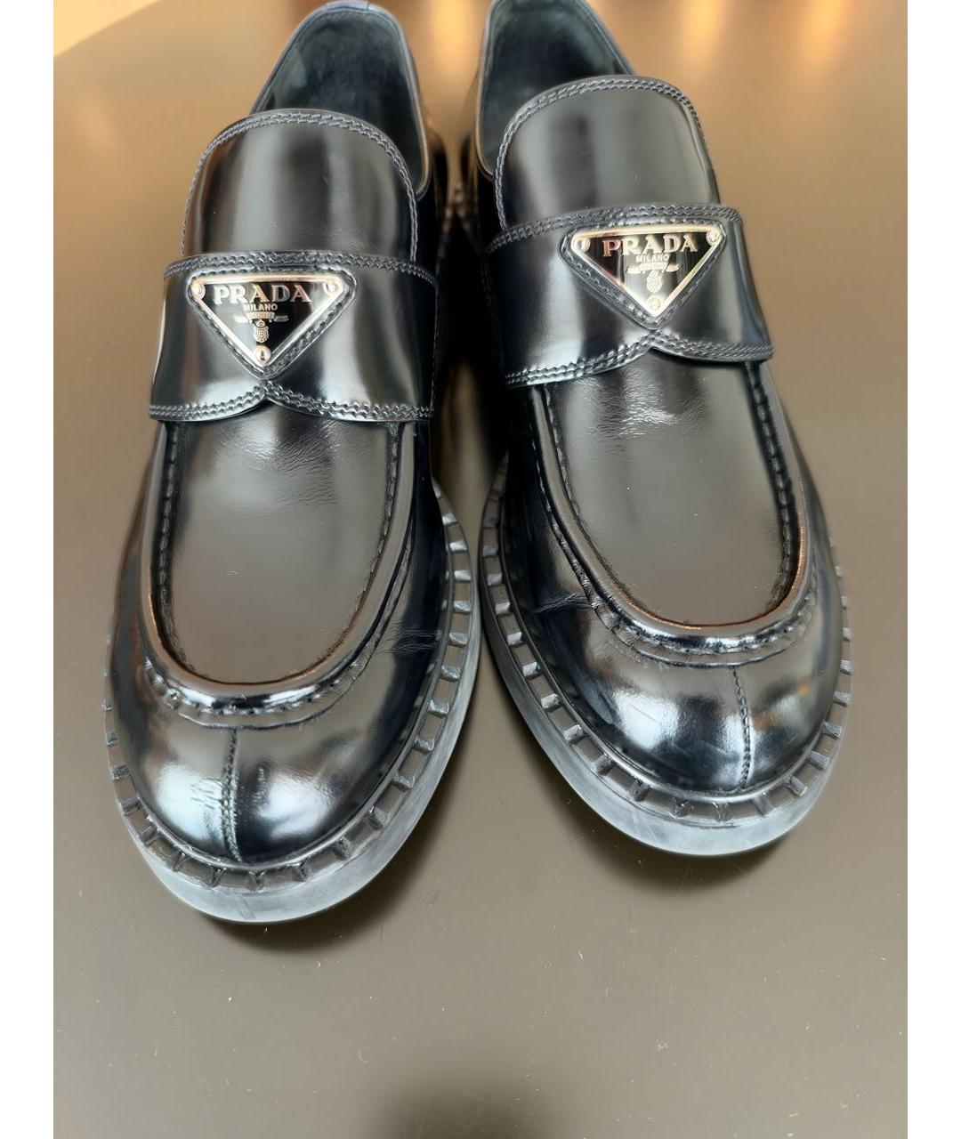 PRADA Черные кожаные лоферы, фото 2