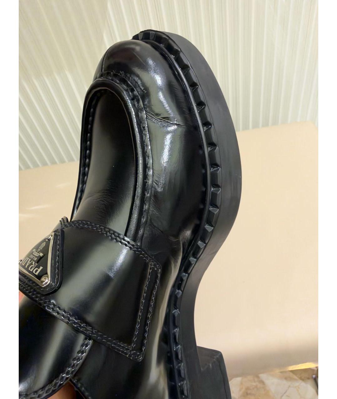 PRADA Черные кожаные лоферы, фото 6