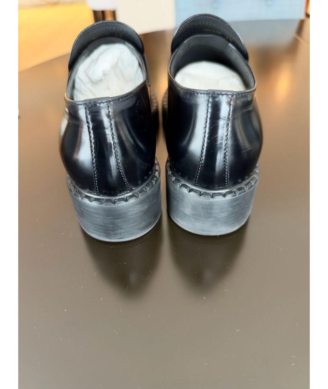 PRADA Черные кожаные лоферы, фото 4