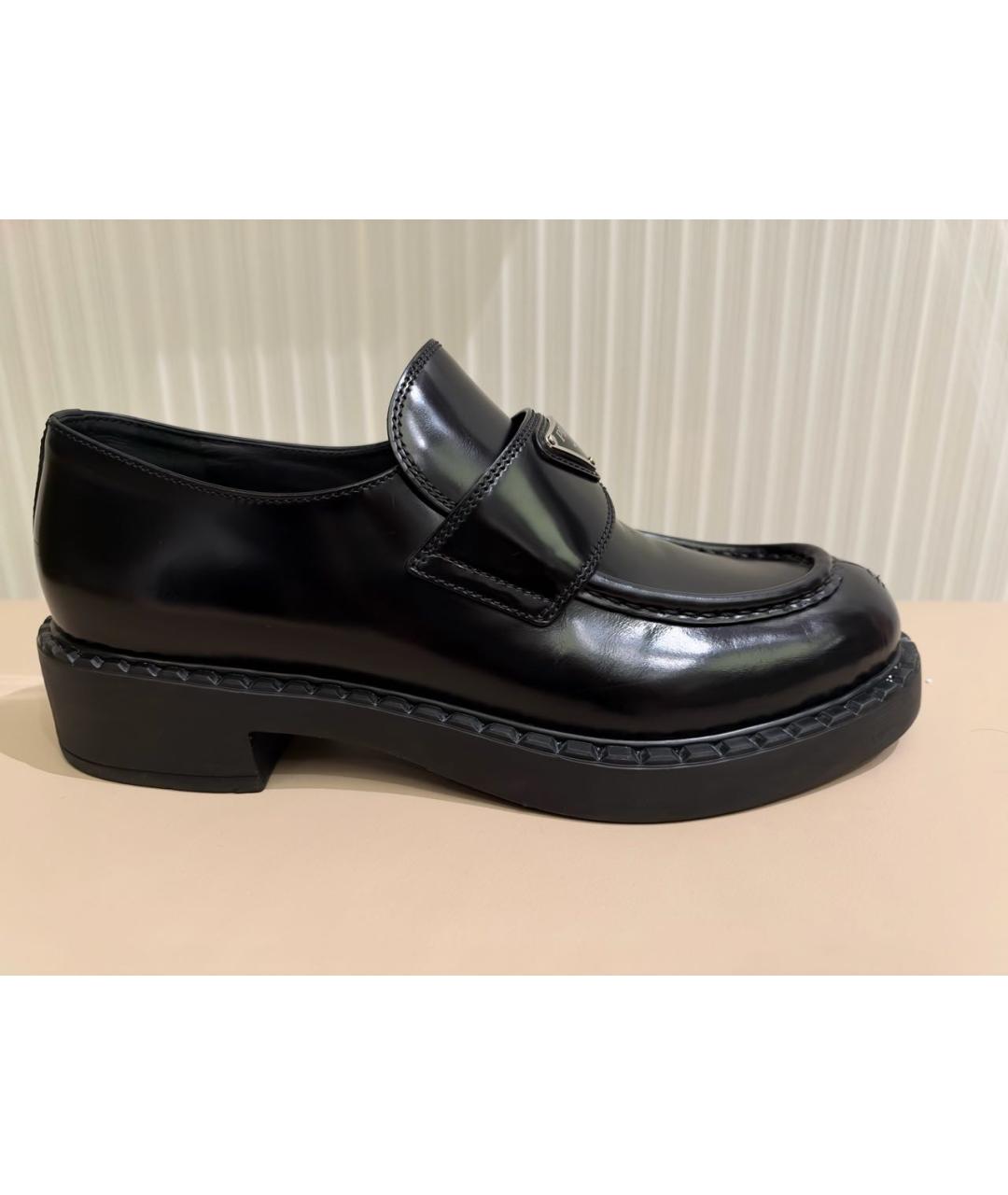 PRADA Черные кожаные лоферы, фото 8