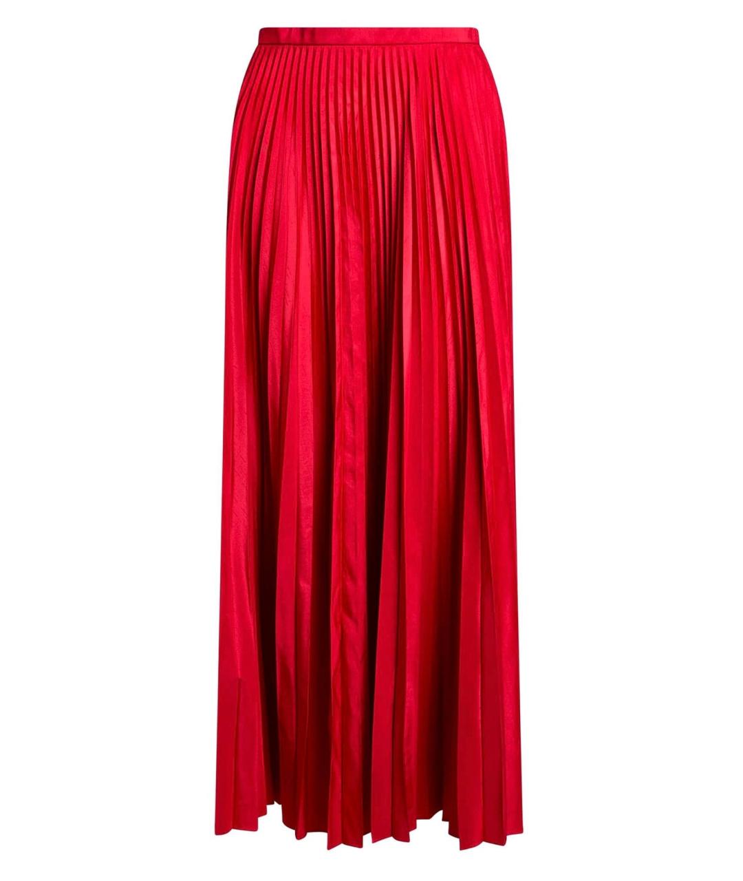 CHRISTIAN DIOR Красная шелковая юбка миди, фото 1