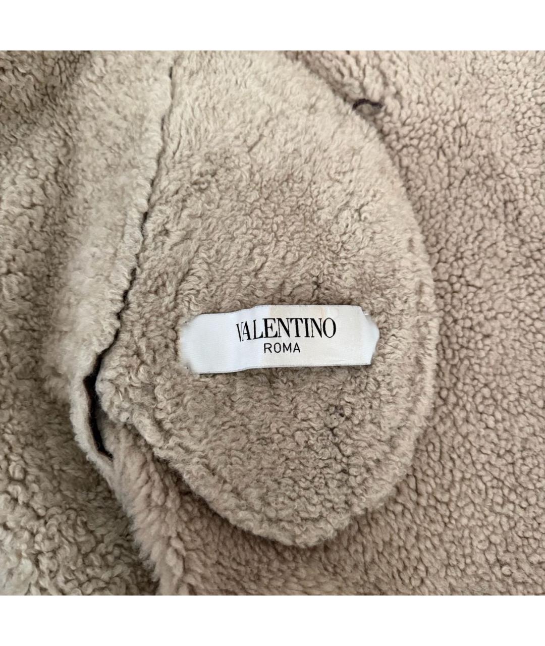 VALENTINO Коричневая меховая дубленка, фото 5
