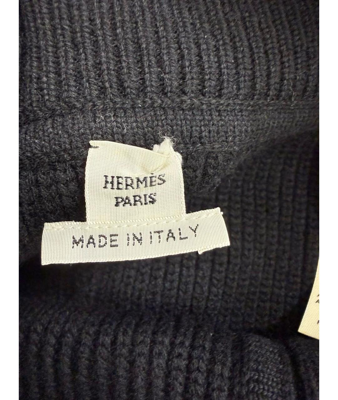 HERMES Черная кашемировая юбка миди, фото 3