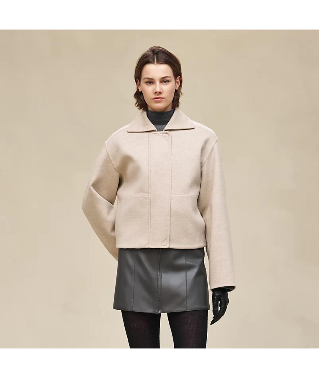 HERMES Серая кашемировая куртка, фото 8