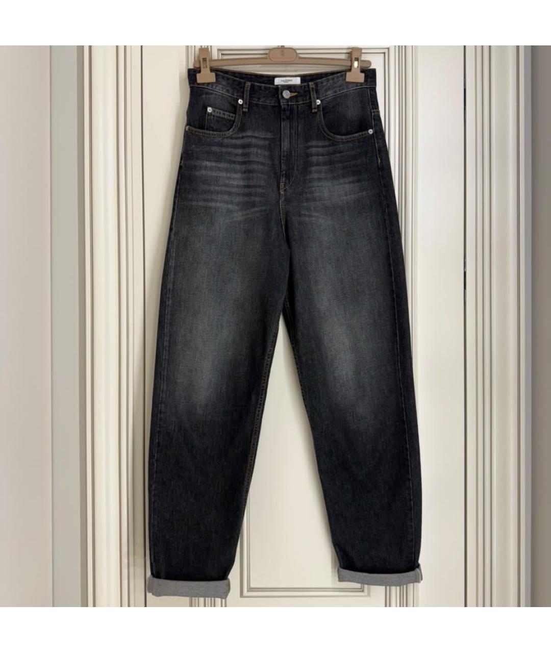 ISABEL MARANT ETOILE Черные хлопковые прямые джинсы, фото 8