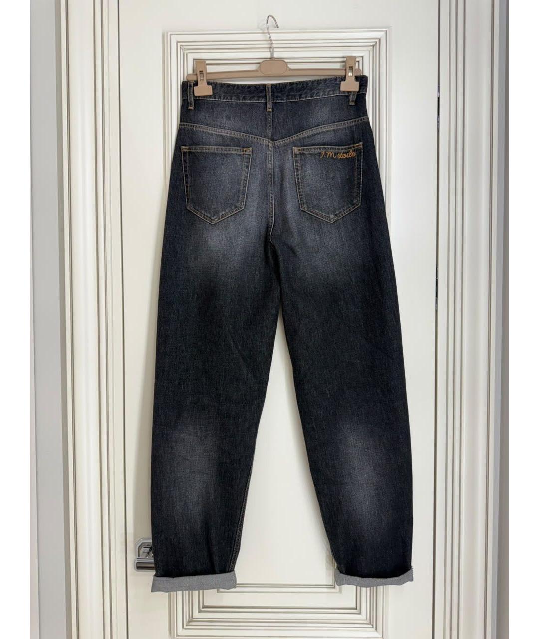 ISABEL MARANT ETOILE Черные хлопковые прямые джинсы, фото 5