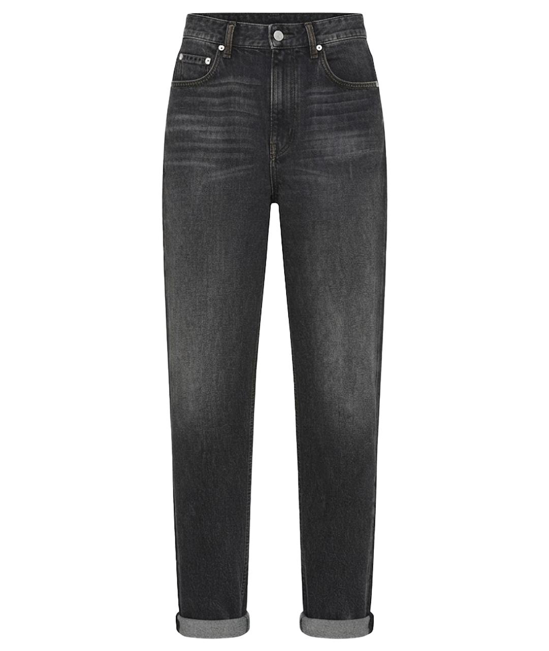 ISABEL MARANT ETOILE Черные хлопковые прямые джинсы, фото 1