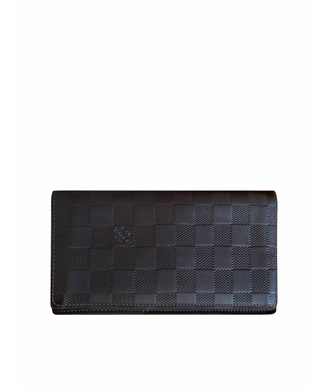 LOUIS VUITTON Коричневый кожаный кошелек, фото 1
