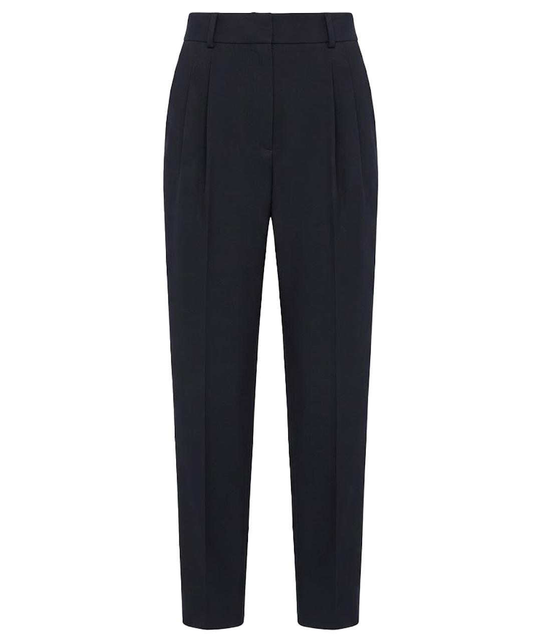 ALEXANDER MCQUEEN Черные шерстяные прямые брюки, фото 1