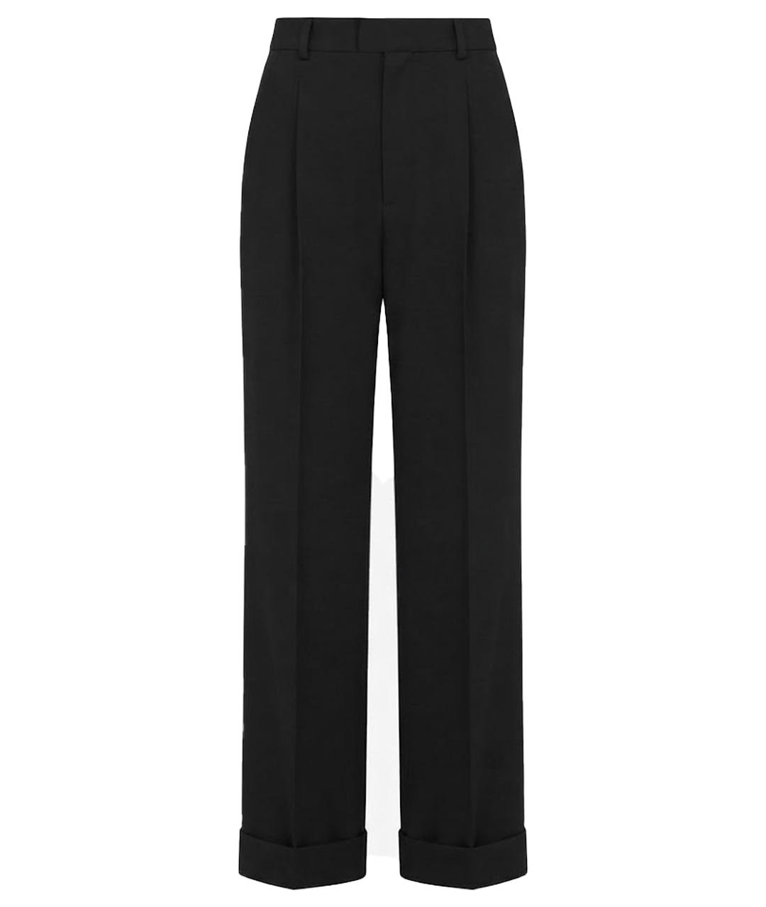 TOM FORD Черные шерстяные прямые брюки, фото 1