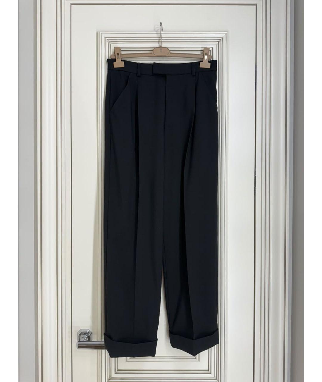 TOM FORD Черные шерстяные прямые брюки, фото 4