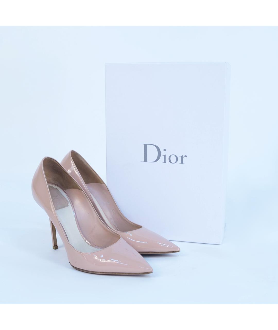 CHRISTIAN DIOR Розовые кожаные туфли, фото 8