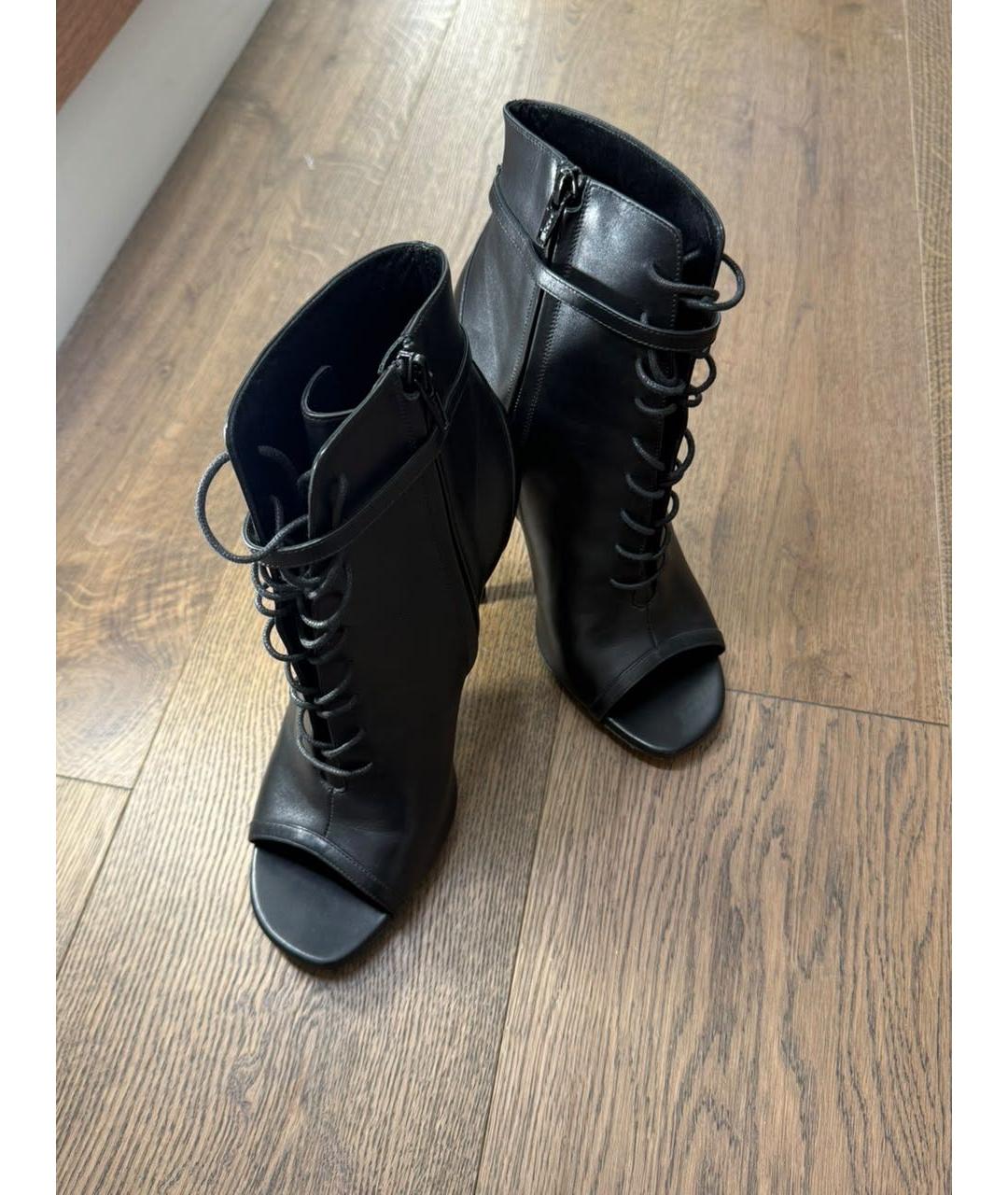 SAINT LAURENT Черные кожаные ботильоны, фото 2
