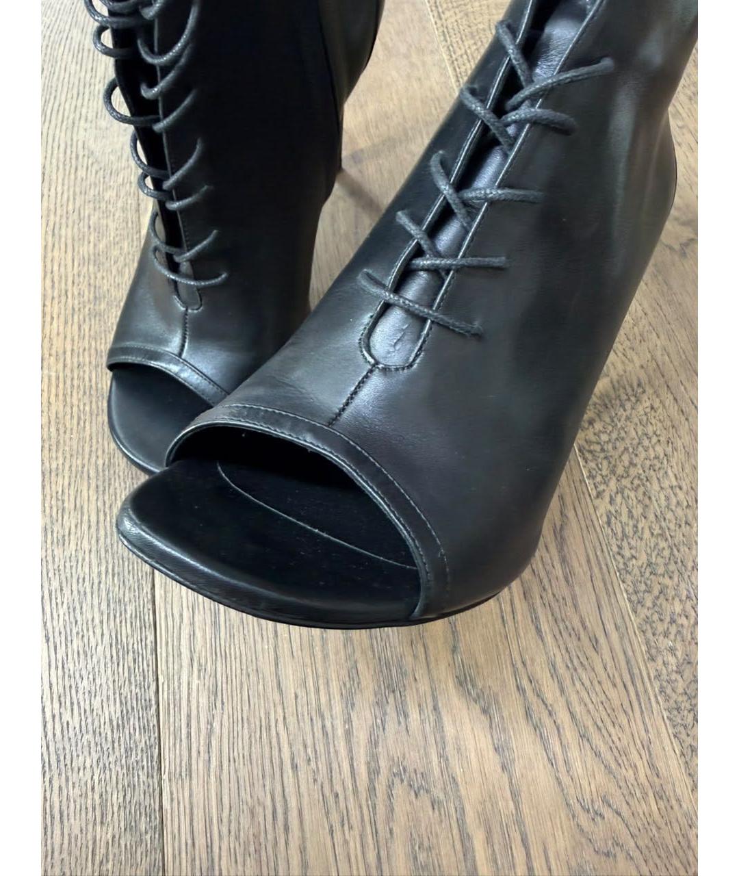 SAINT LAURENT Черные кожаные ботильоны, фото 6