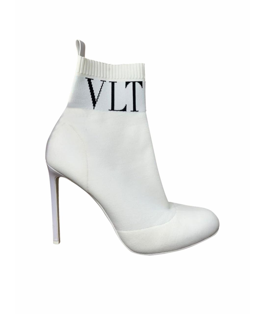 VALENTINO Белые текстильные ботильоны, фото 1
