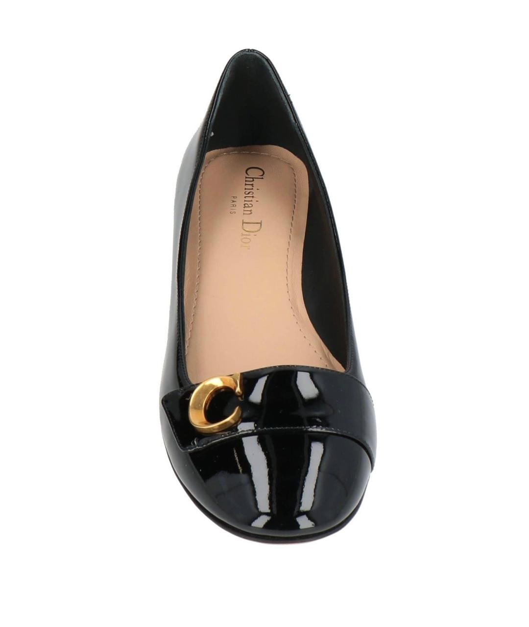 CHRISTIAN DIOR Черные балетки из лакированной кожи, фото 3