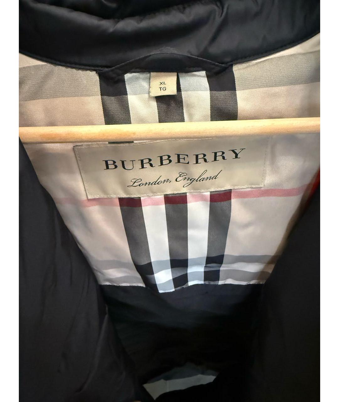 BURBERRY Черный полиамидовый пуховик, фото 5