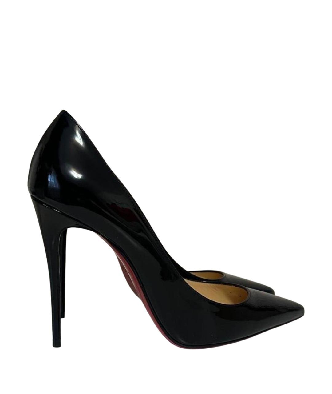 CHRISTIAN LOUBOUTIN Черные кожаные туфли, фото 1