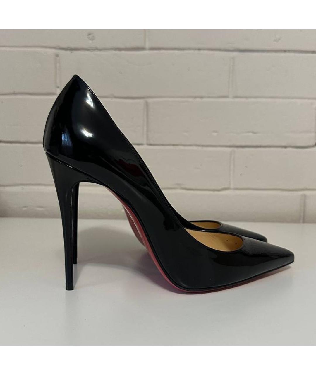 CHRISTIAN LOUBOUTIN Черные кожаные туфли, фото 8