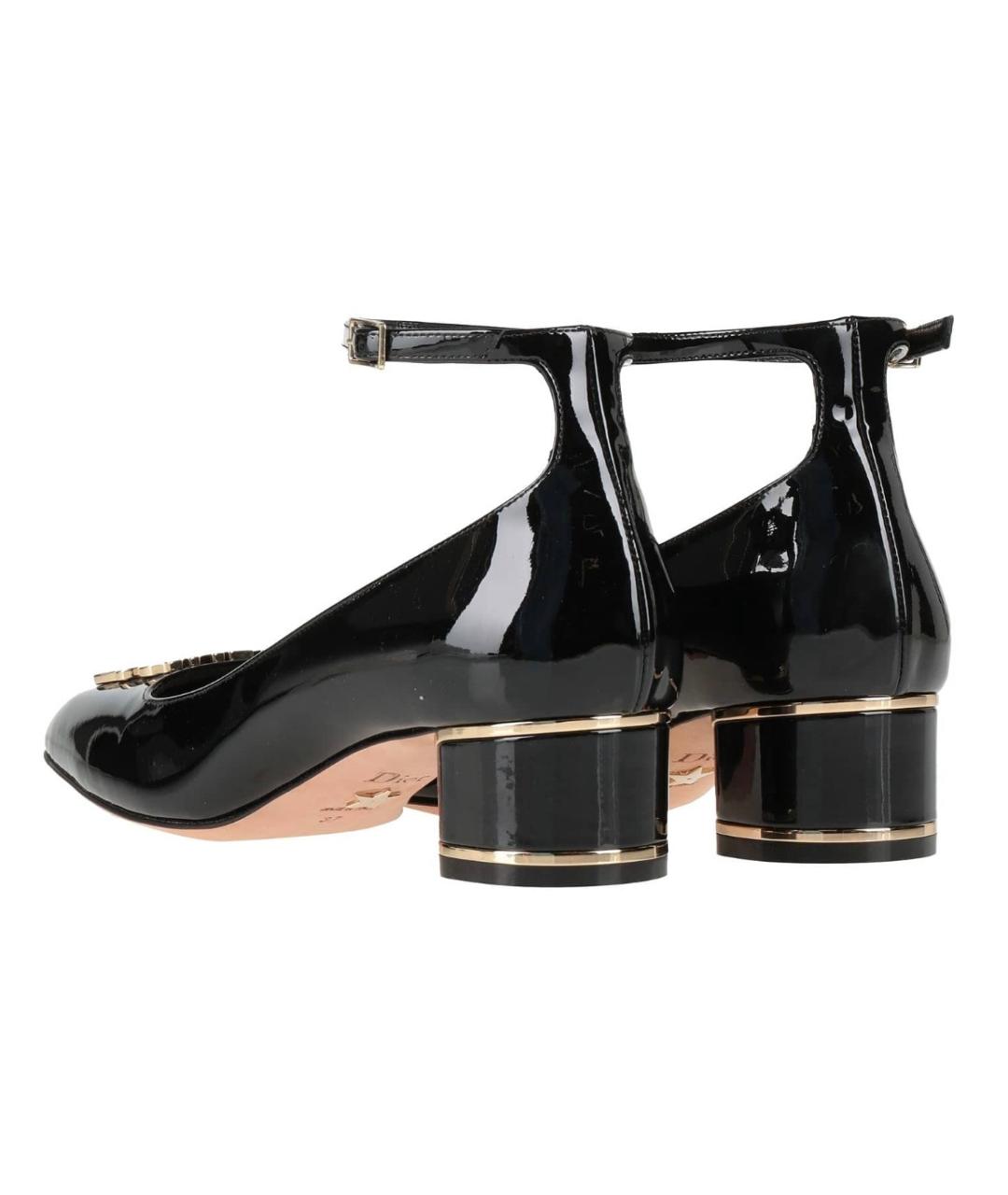 CHRISTIAN DIOR Черные туфли из лакированной кожи, фото 4