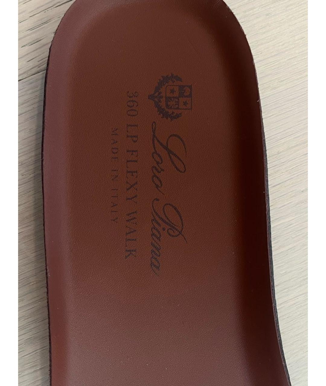 LORO PIANA Бордовые текстильные низкие кроссовки / кеды, фото 6