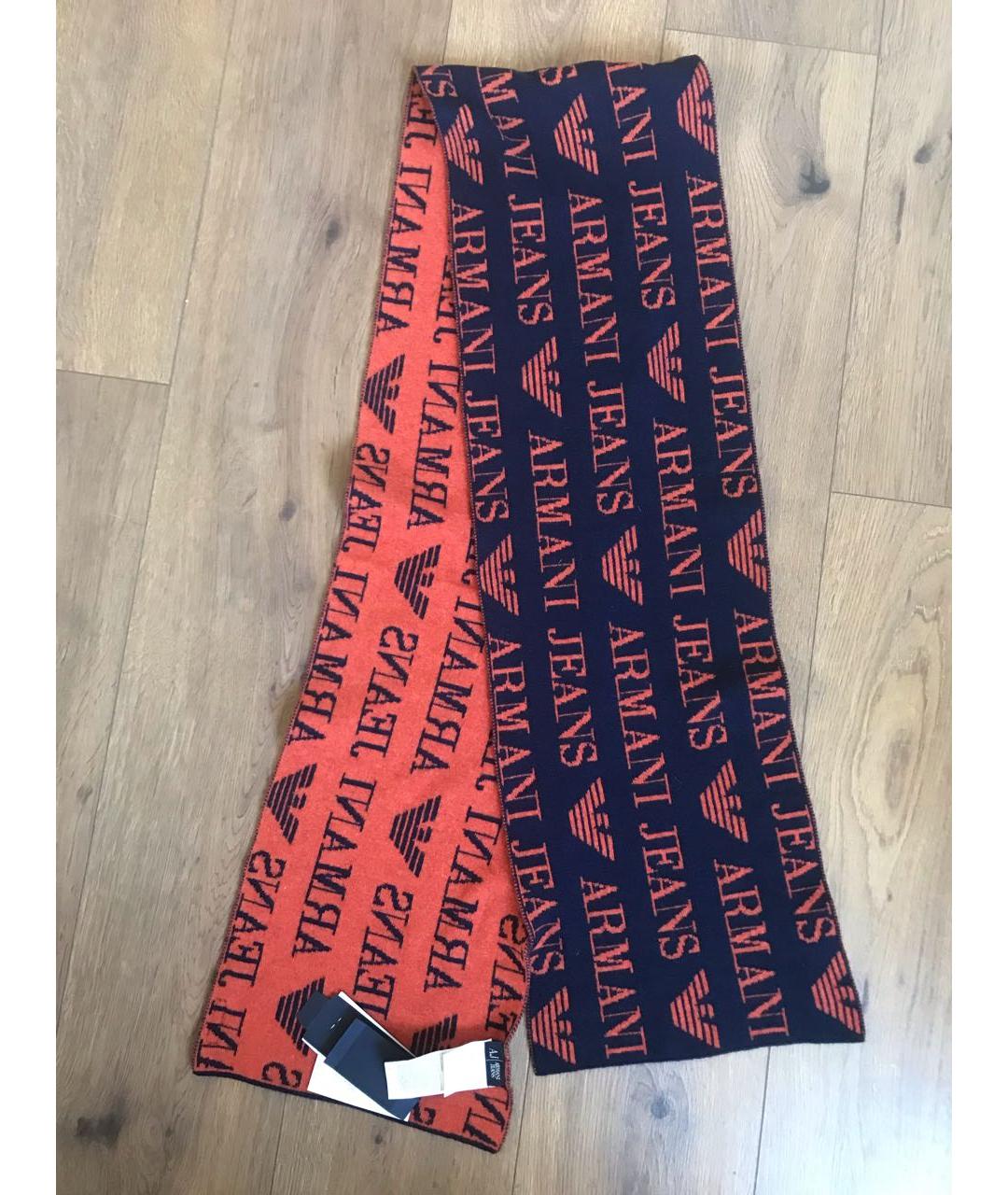 ARMANI JEANS Мульти шерстяной шарф, фото 2
