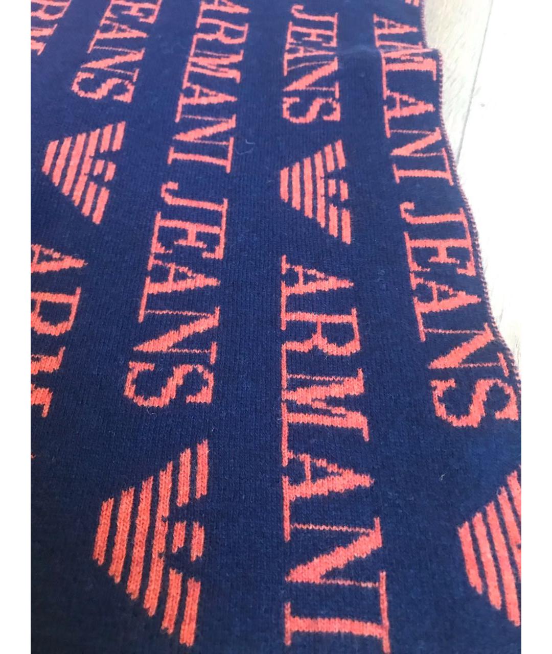 ARMANI JEANS Мульти шерстяной шарф, фото 6