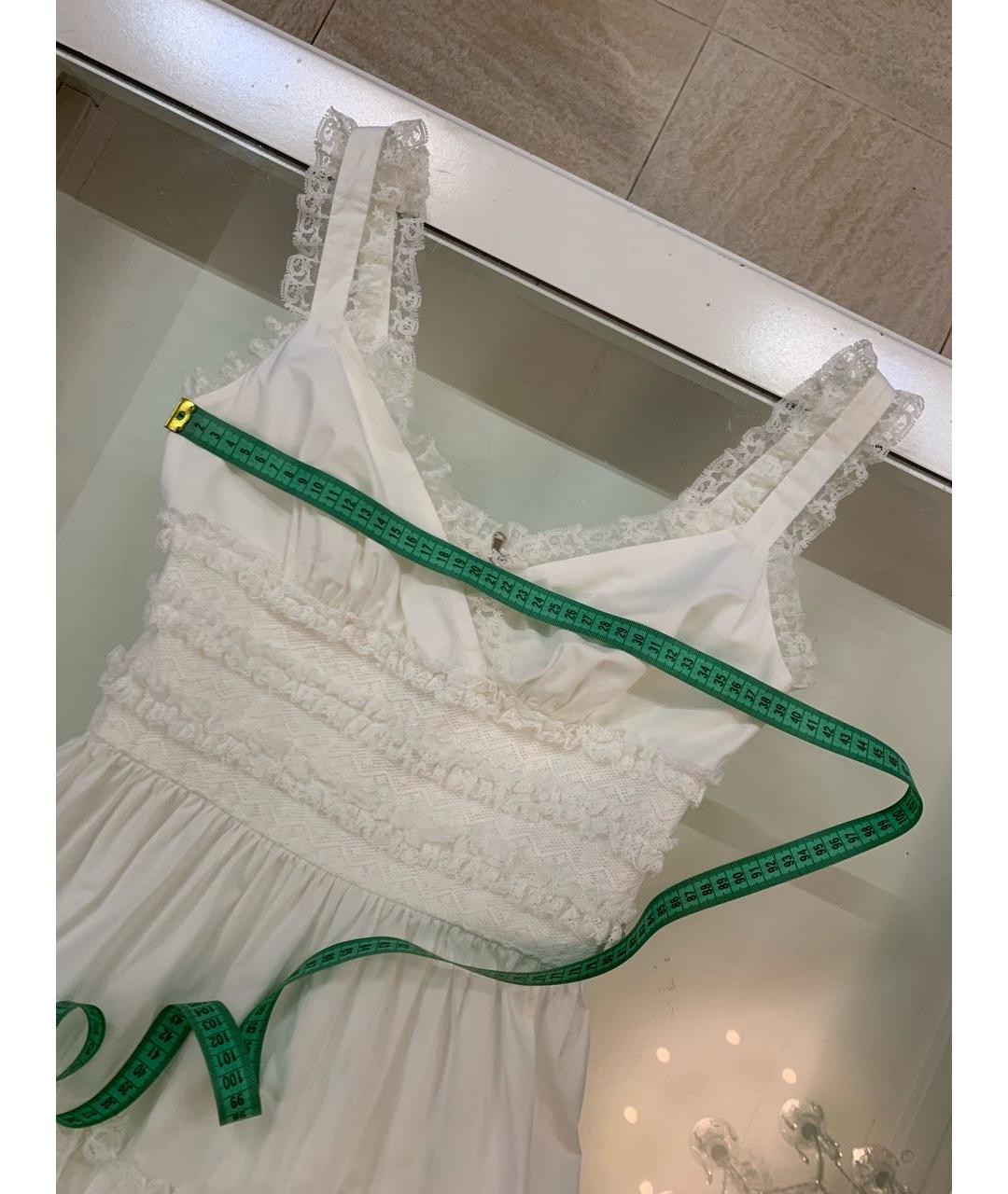 DOLCE&GABBANA Белый хлопковый сарафан, фото 6